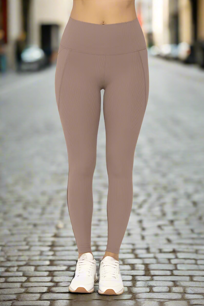 MONO B Soft Ribbed High Waisted Leggings